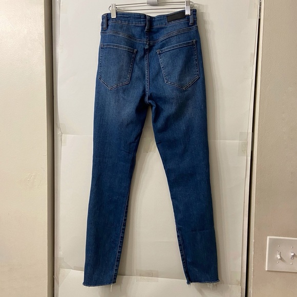 Rails The Larchmont High Rise Skinny Blue Raw Hem Jeans 28 - Picture 8 of 13